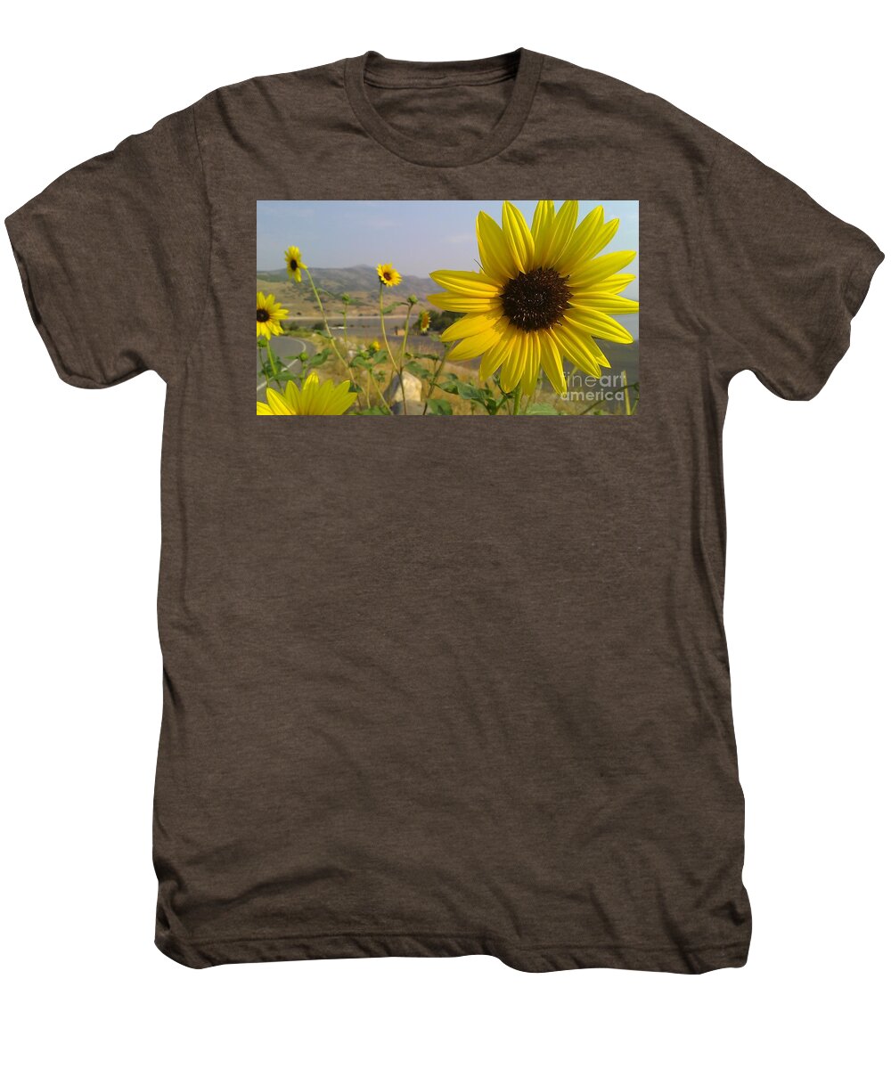 Art Men's Premium T-Shirt featuring the photograph Sunflowers by Chris Tarpening