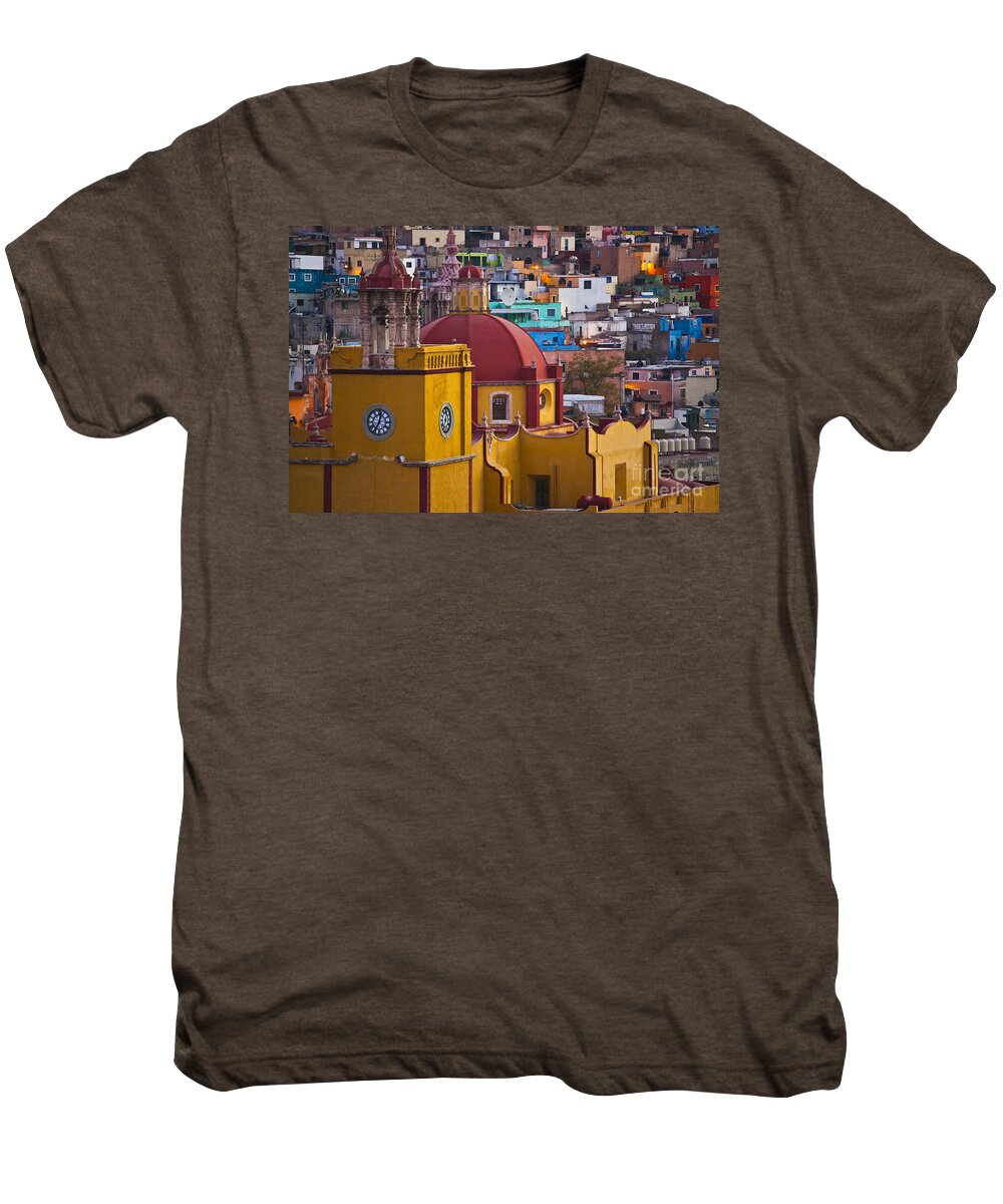 Craig Lovell Men's Premium T-Shirt featuring the photograph Basilica of Our Lady of Guanajuato Mexico by Craig Lovell