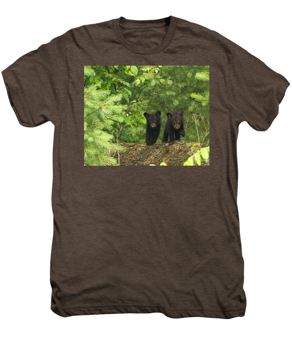 Black Bears Men's Premium T-Shirt featuring the photograph Bear Buddies by Coby Cooper
