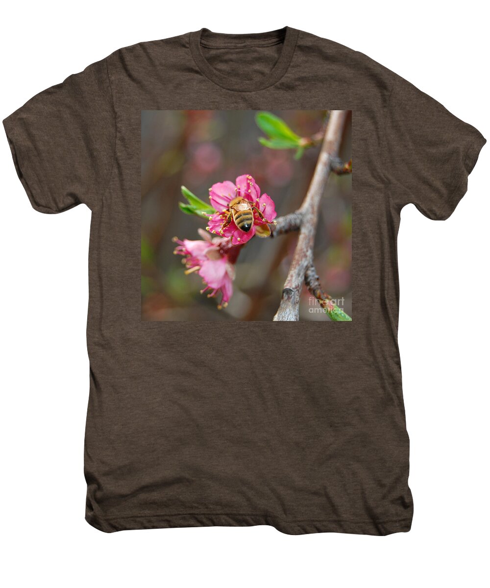 Bee Men's Premium T-Shirt featuring the photograph Beehind by Debra Thompson