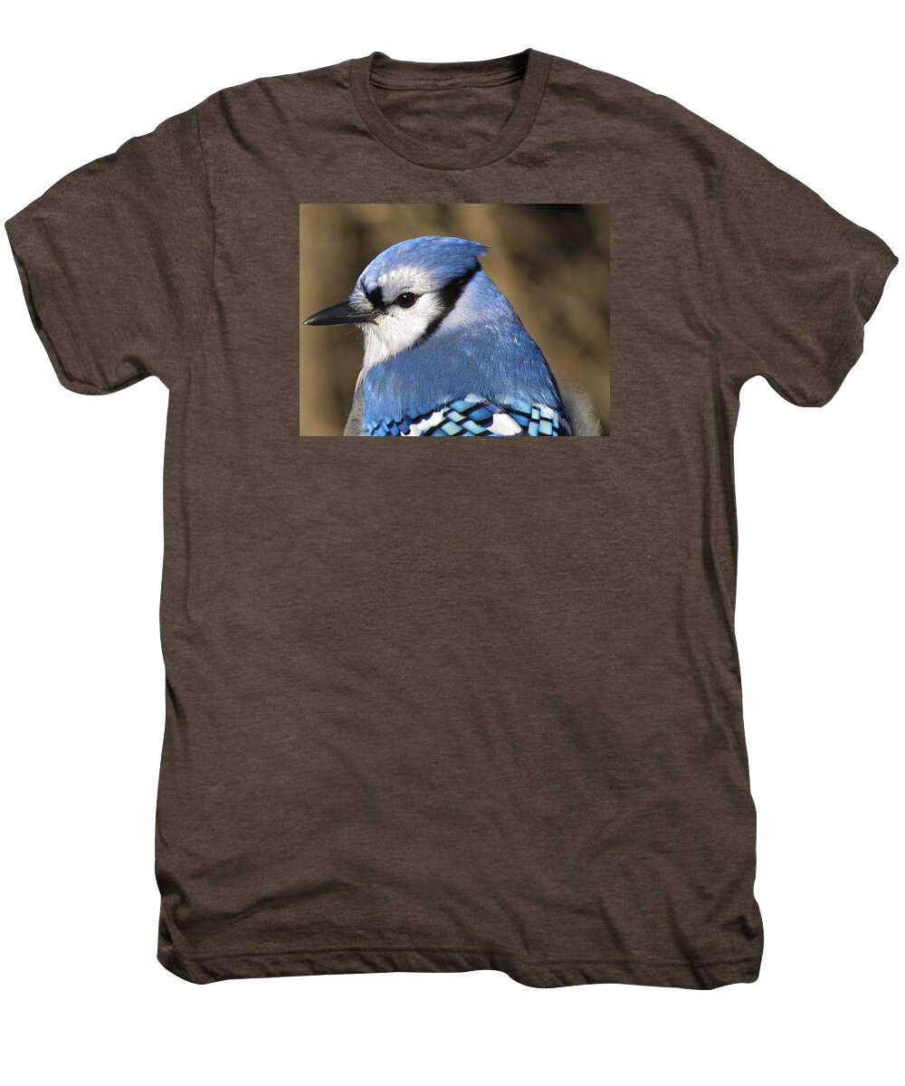 Blue Jay Men's Premium T-Shirt featuring the photograph Blue Jay Profile by MTBobbins Photography