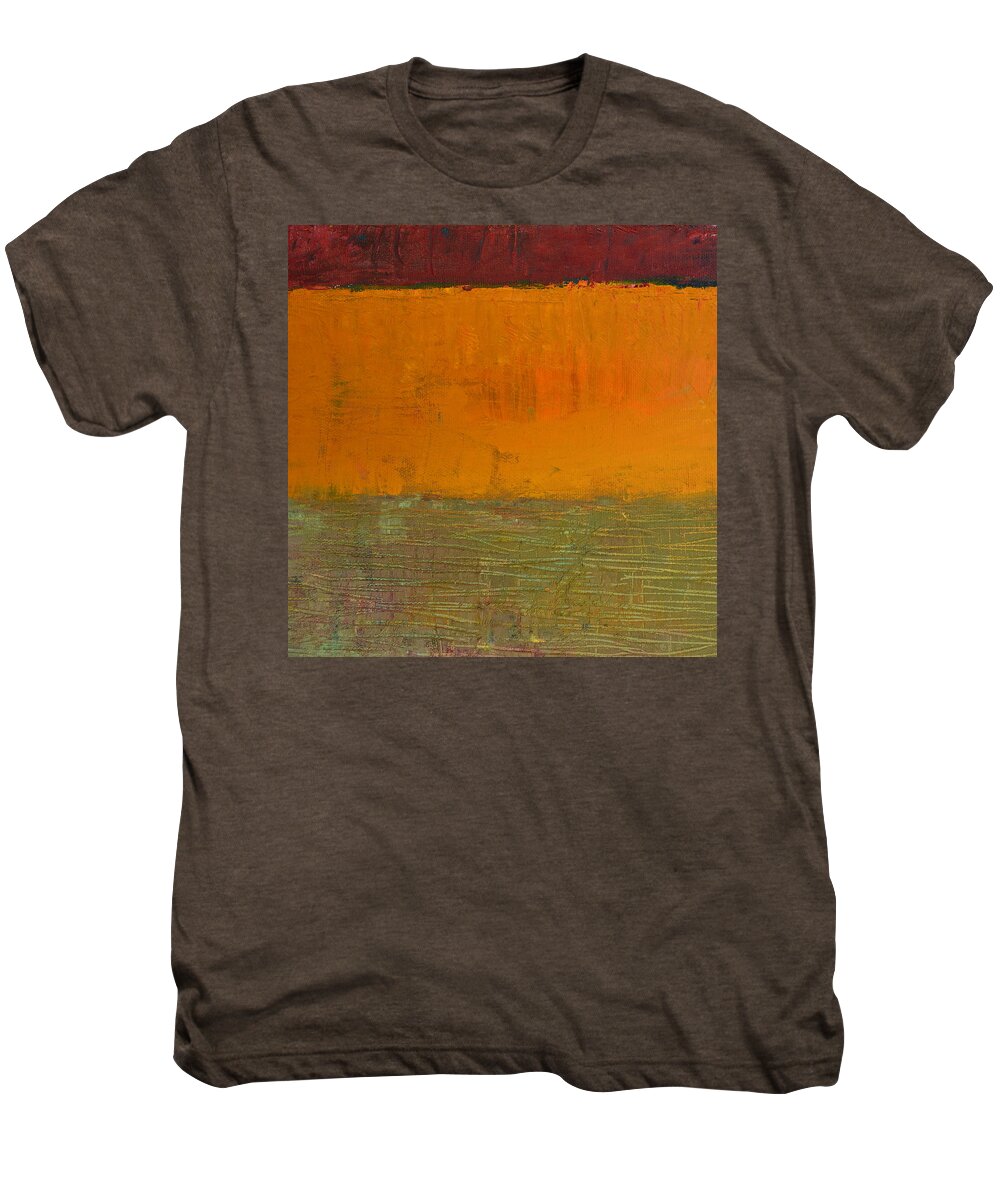 Abstract Expressionism Men's Premium T-Shirt featuring the painting Highway Series - Grasses by Michelle Calkins