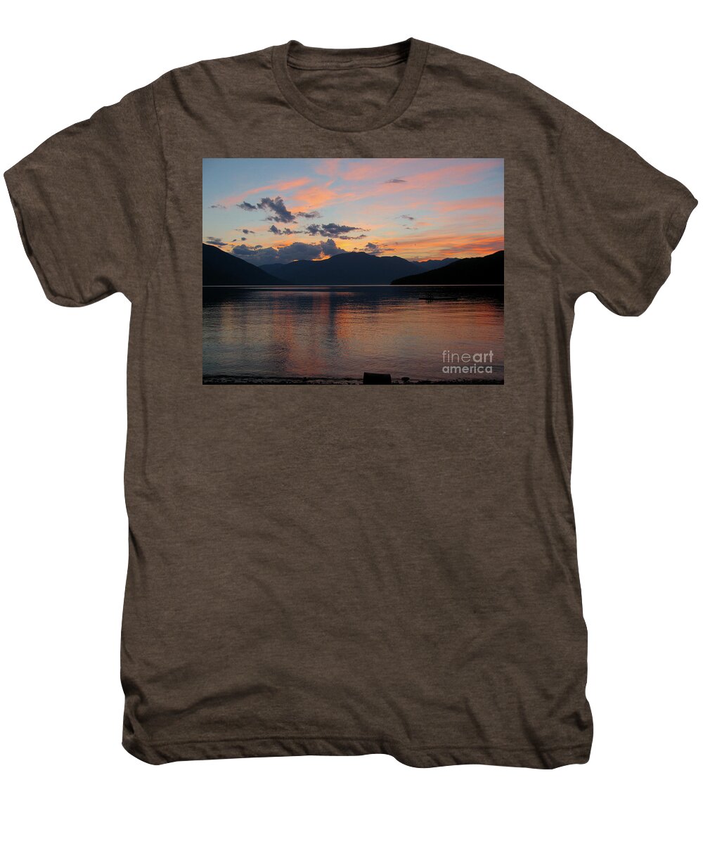 Kootenay Men's Premium T-Shirt featuring the photograph September Sunset by Leone Lund