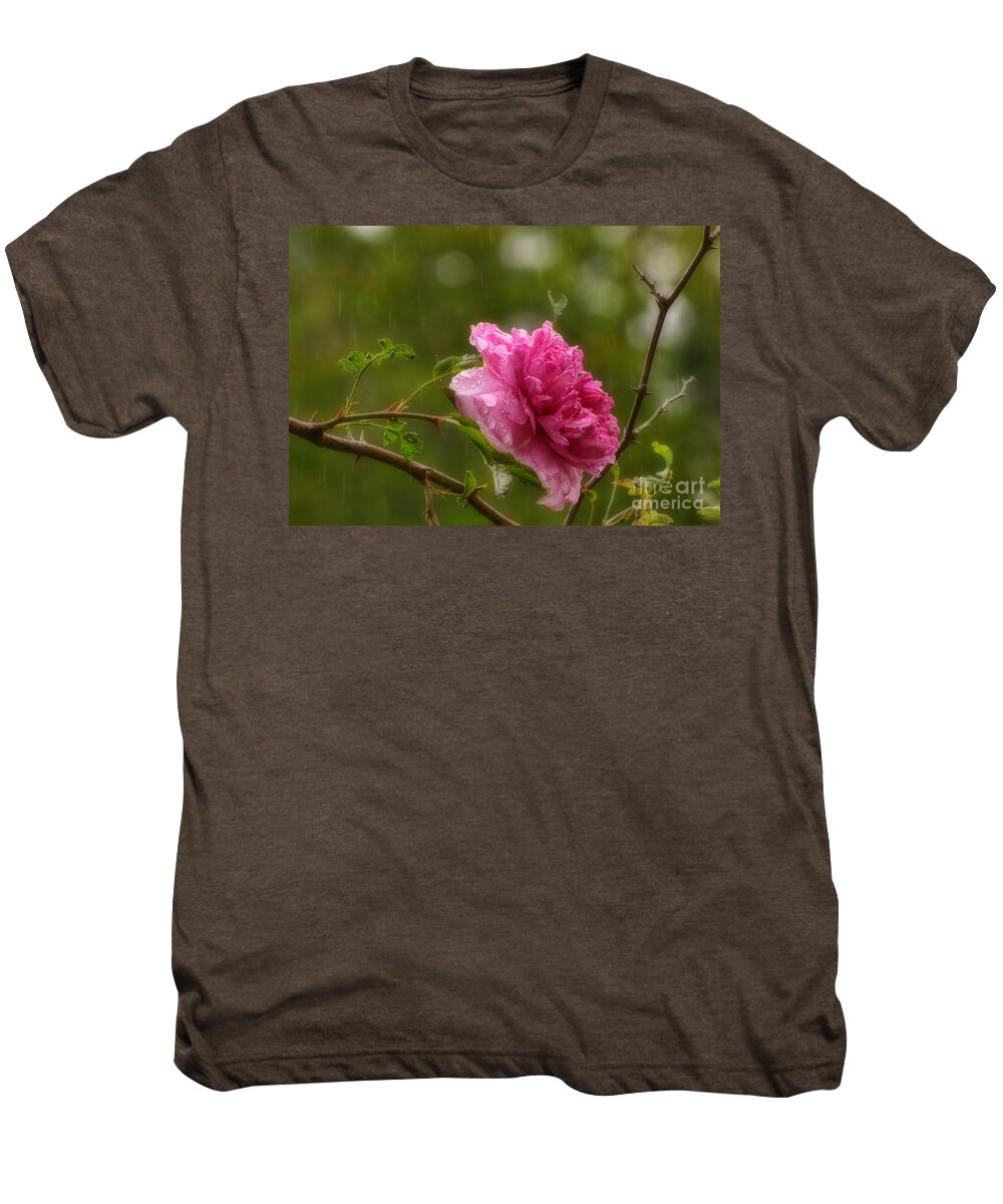 Rain Men's Premium T-Shirt featuring the photograph Spring Showers by Peggy Hughes