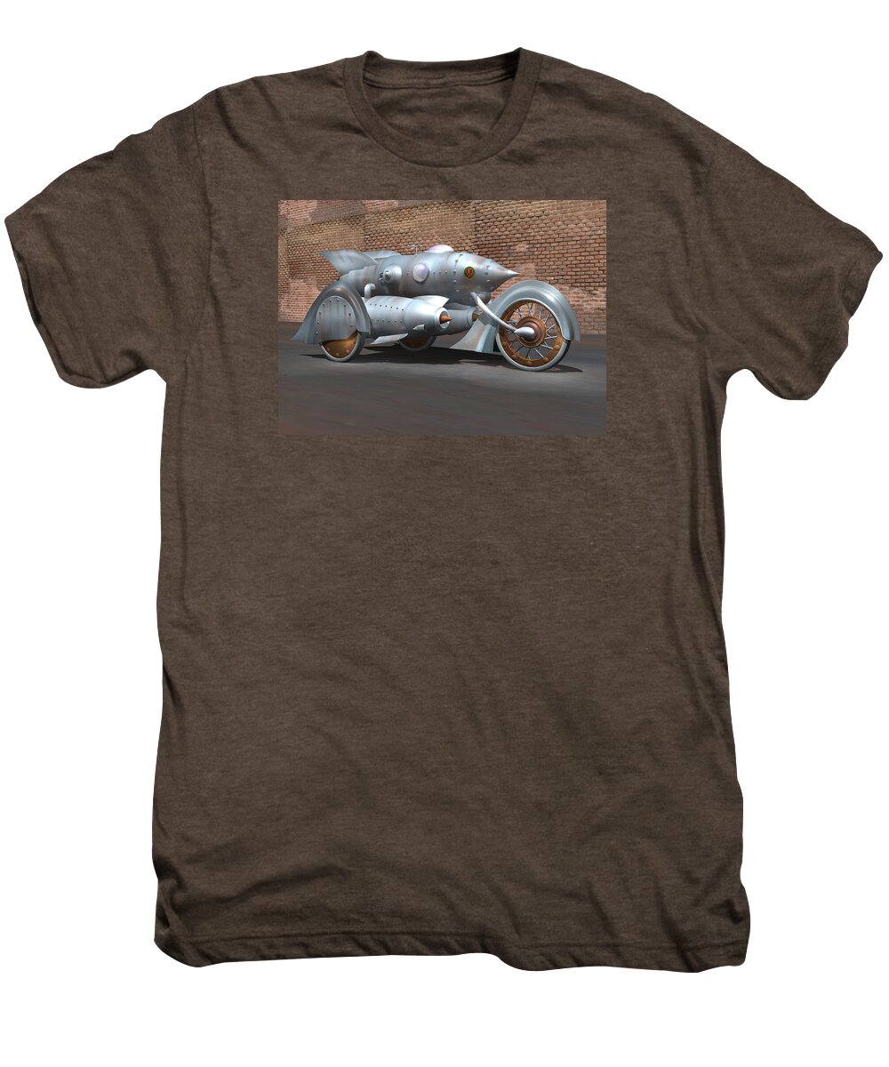 Retro Men's Premium T-Shirt featuring the digital art Steam Turbine Cycle by Stuart Swartz
