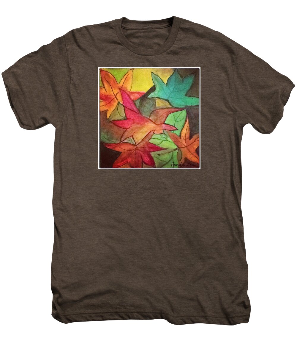  Men's Premium T-Shirt featuring the painting Fall by Sandra Lira
