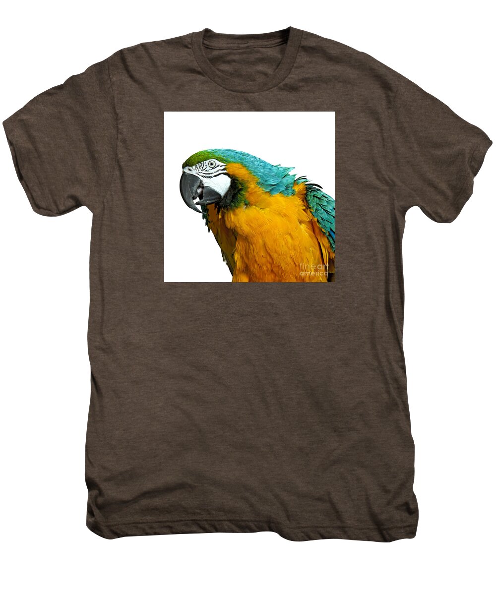 Vibrant Men's Premium T-Shirt featuring the photograph Macaw Bird #2 by Gunnar Orn Arnason