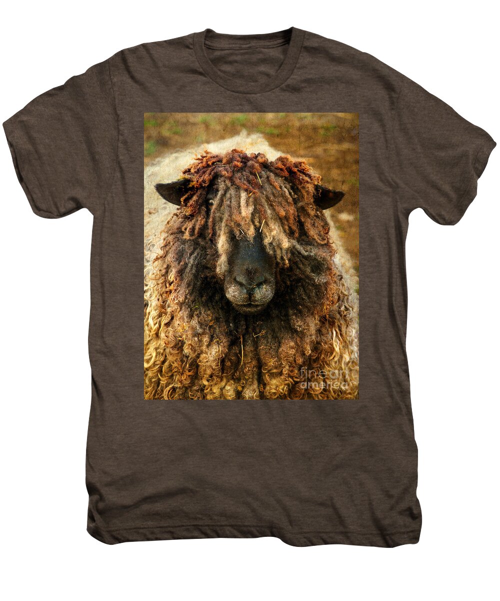 Sheep Men's Premium T-Shirt featuring the photograph Because Ewe Are Worth It by Linsey Williams