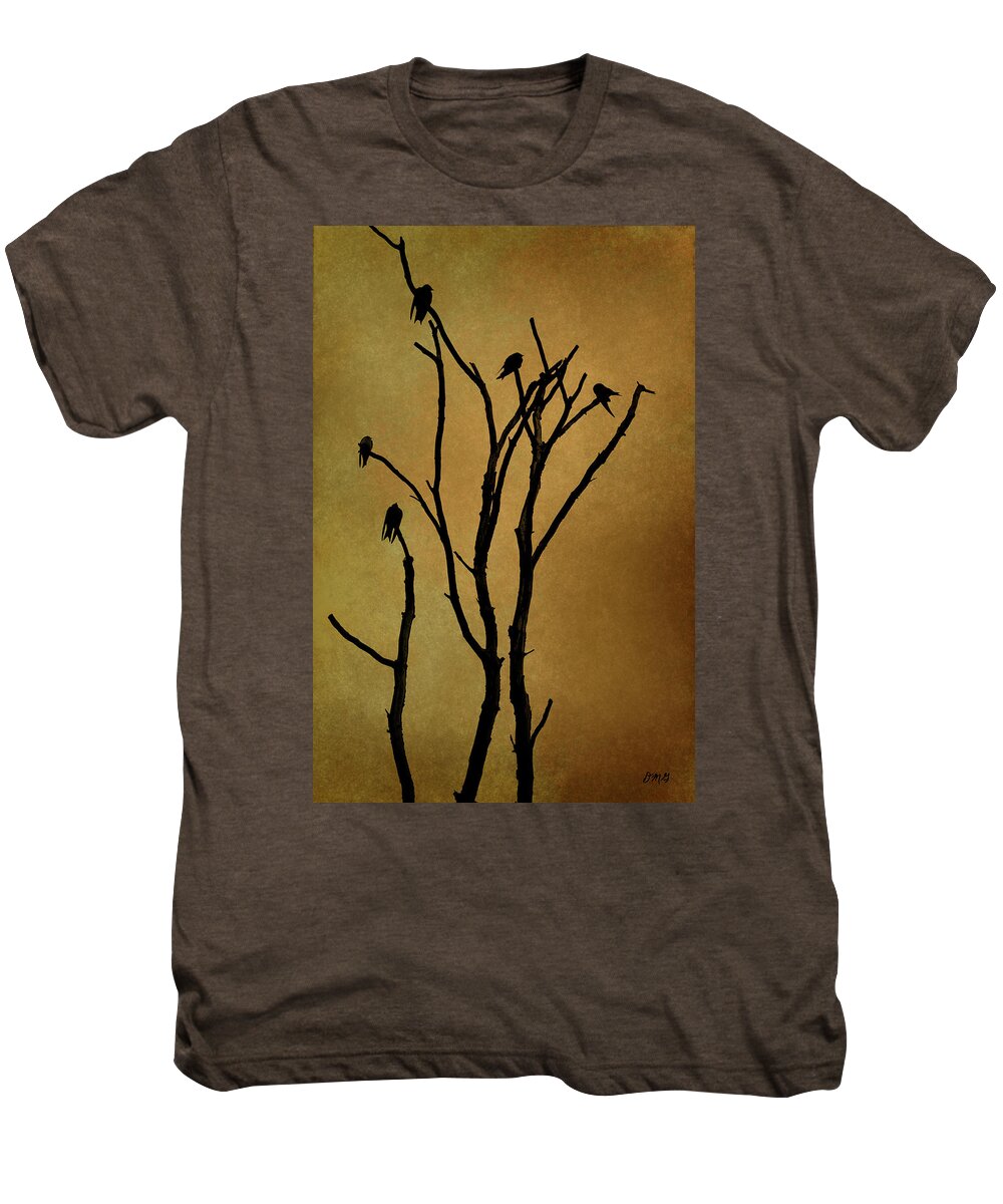 Birds Men's Premium T-Shirt featuring the photograph Birds in Tree by David Gordon