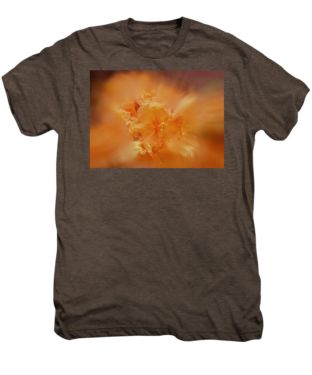 Orange Azalea Men's Premium T-Shirt featuring the photograph Burst of Gold by Richard Cummings
