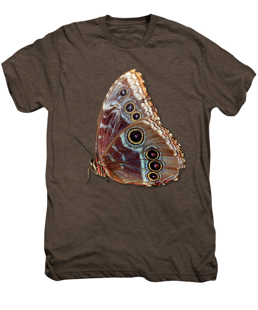 Macro Men's Premium T-Shirt featuring the photograph Butterfly Macro by Bob Slitzan