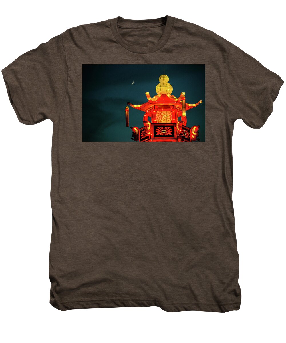  Men's Premium T-Shirt featuring the photograph China Nights by Michael Nowotny