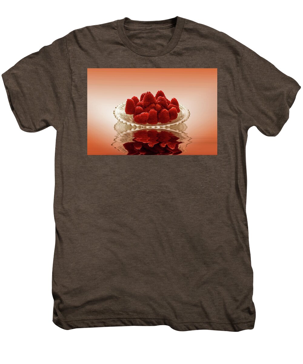 Fresh Fruit Men's Premium T-Shirt featuring the photograph Delicious Raspberries by David French