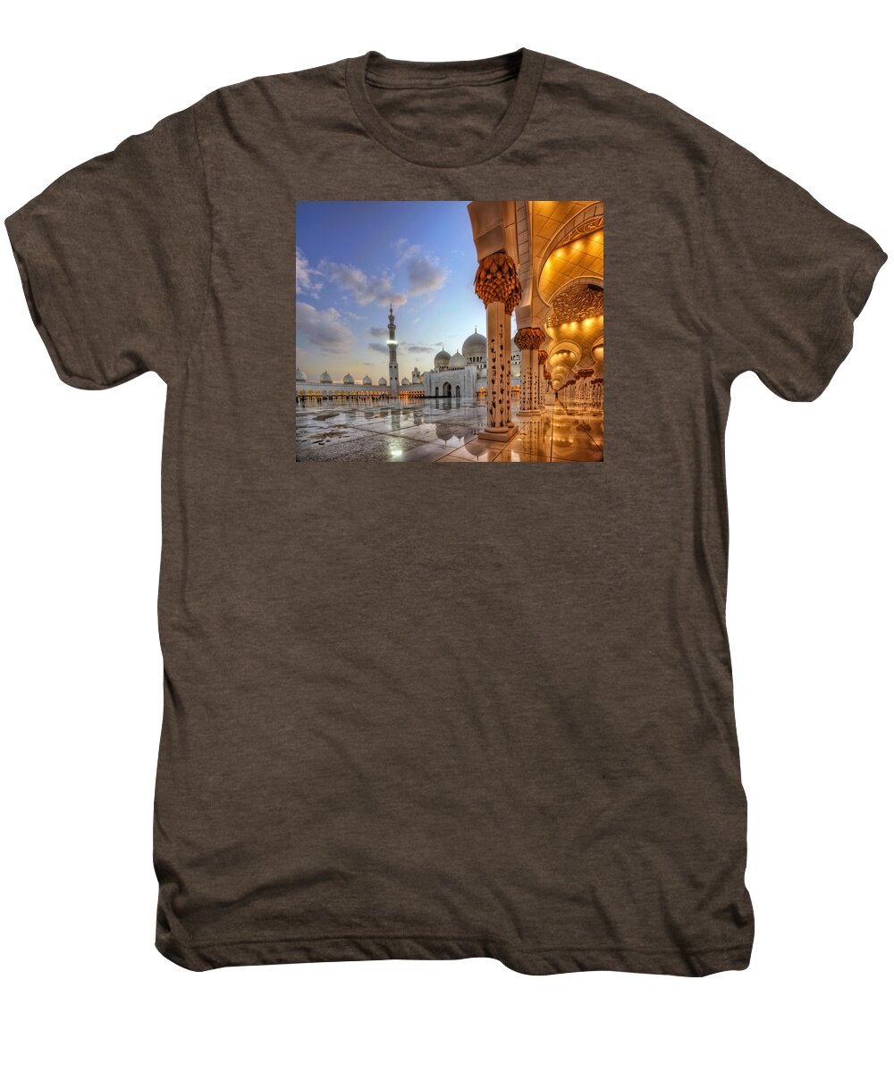 Abstract Men's Premium T-Shirt featuring the photograph Golden Temple by John Swartz