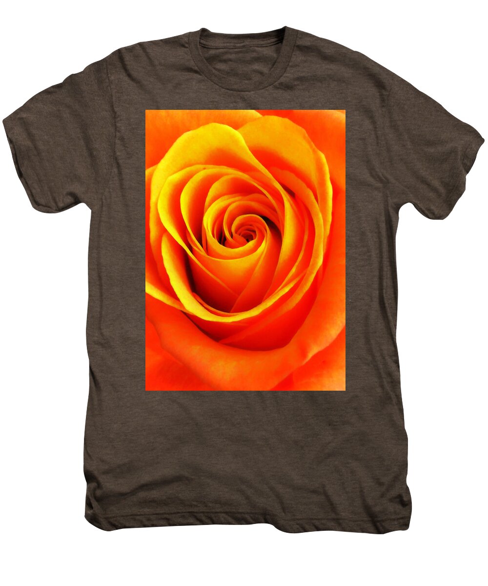 Macro Men's Premium T-Shirt featuring the photograph Hypnotic Orange by Nathan Little