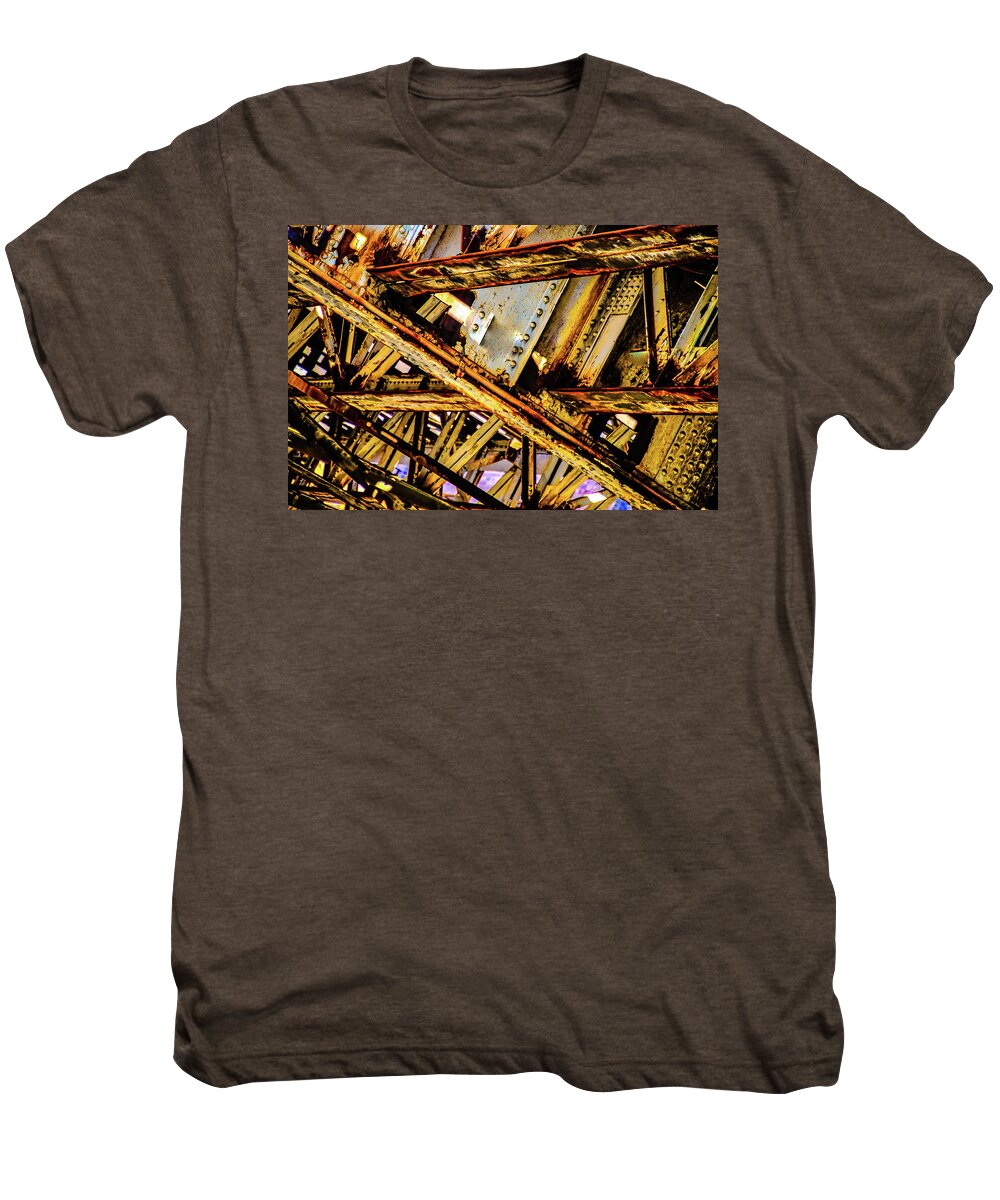 Abstract Men's Premium T-Shirt featuring the photograph Industrial Complex by Michael Nowotny