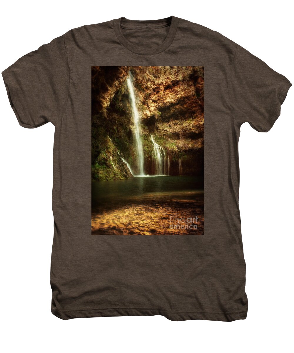 Tree Men's Premium T-Shirt featuring the photograph Morning Light at Dripping Springs II by Tamyra Ayles