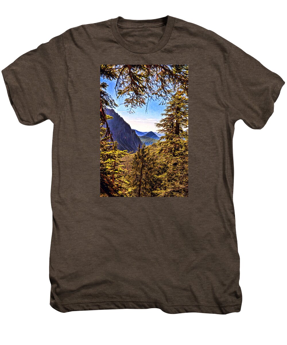 Mountain Men's Premium T-Shirt featuring the photograph Mountain Views by Anthony Baatz