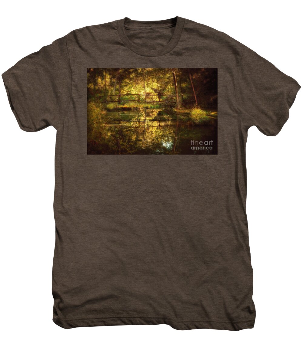 Tree Men's Premium T-Shirt featuring the photograph Natural Falls Bridge by Tamyra Ayles