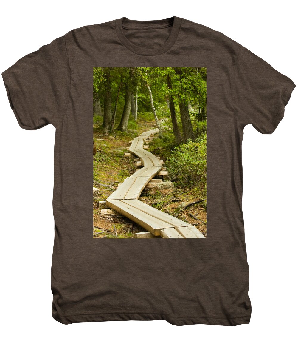 Forest Men's Premium T-Shirt featuring the photograph Path Into Unknown by Sebastian Musial