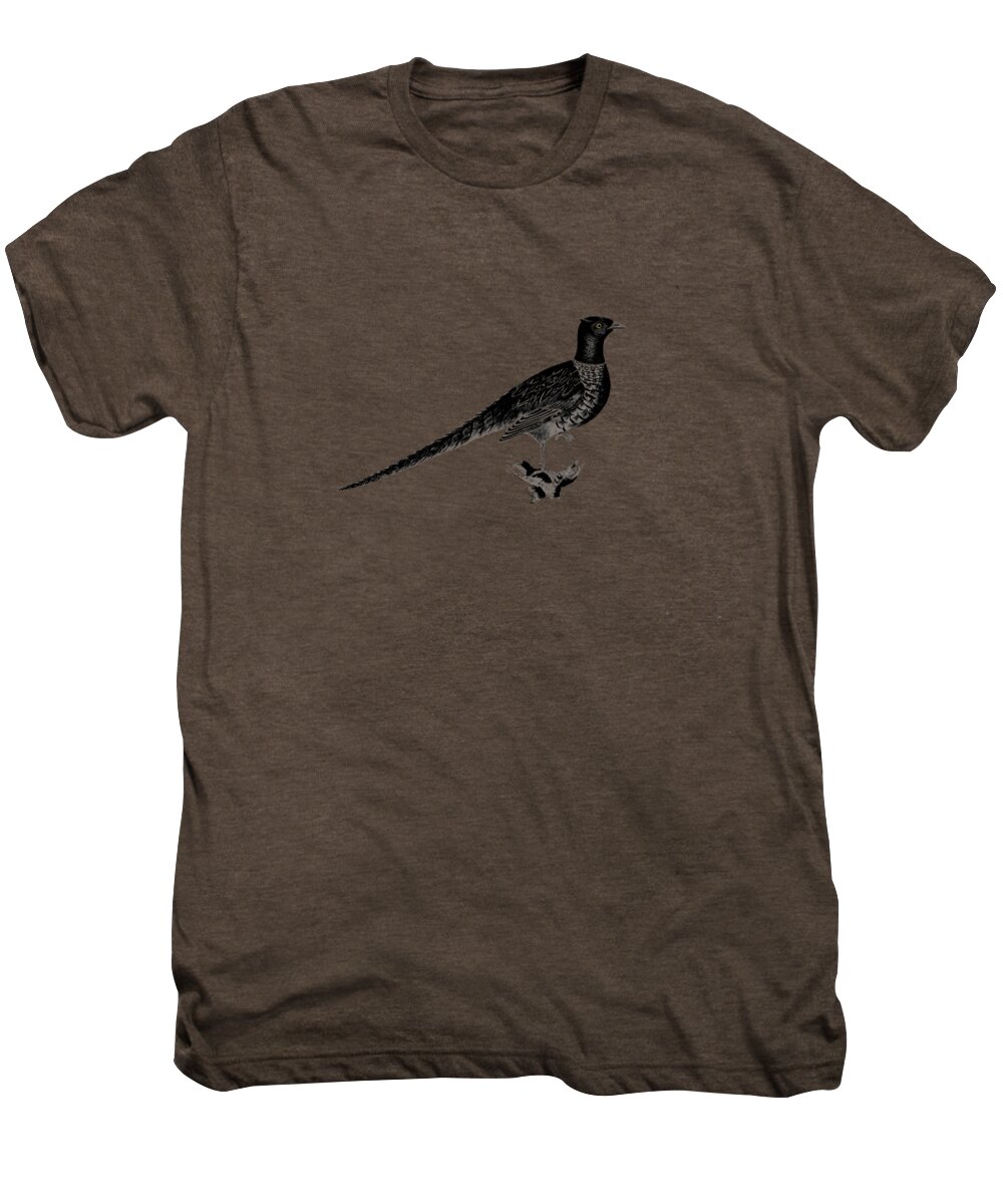 Pheasant Men's Premium T-Shirt featuring the photograph Pheasant by Mark Rogan