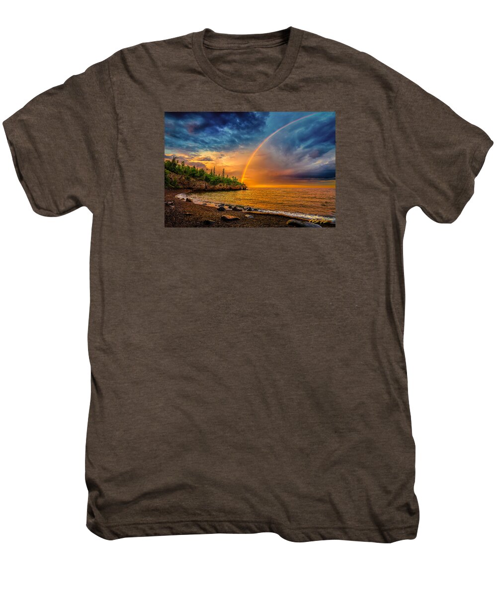 Atmosphere Men's Premium T-Shirt featuring the photograph Rainbow Point by Rikk Flohr