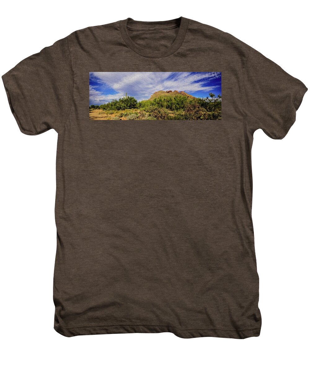 Arizona Men's Premium T-Shirt featuring the photograph Southwest Summer op14 by Mark Myhaver