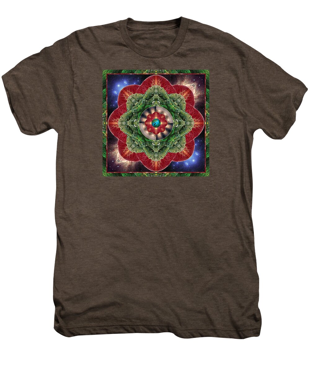 Yoga Men's Premium T-Shirt featuring the photograph World-Healer by Bell And Todd