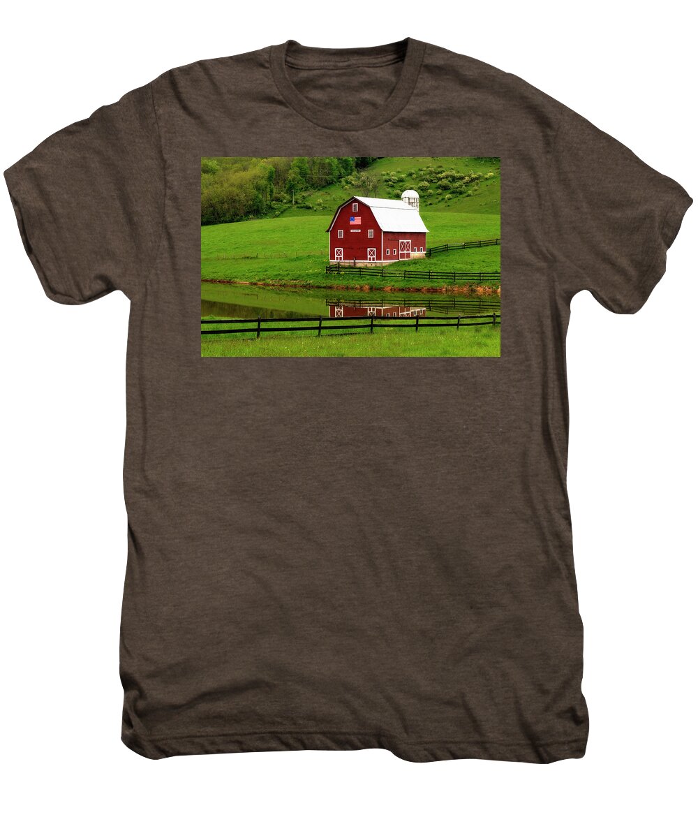 Agricultural Men's Premium T-Shirt featuring the photograph NW Shaw Farm by Andy Crawford