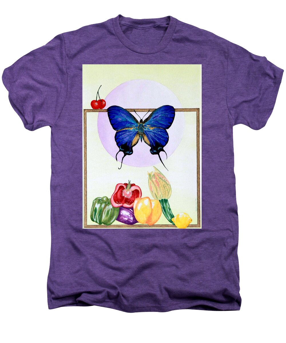 Still Life With Moth Men's Premium T-Shirt featuring the painting Still Life with Moth #2 by Thomas Gronowski
