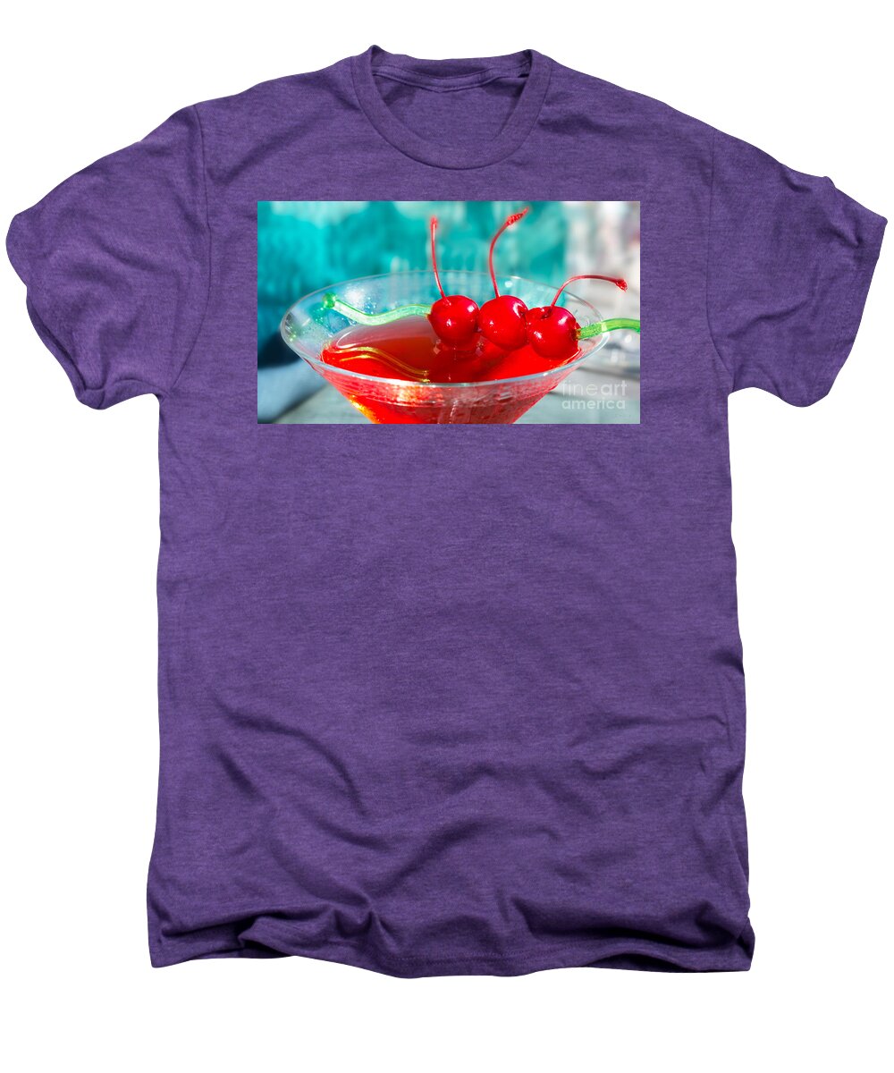 Iris Holzer Richardson Men's Premium T-Shirt featuring the photograph Shirley Temple Drink #3 by Iris Richardson