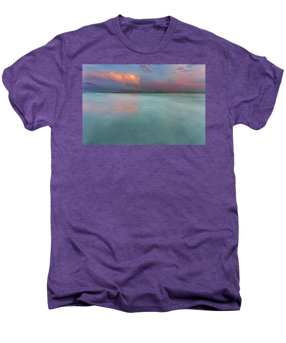 Atlantic Ocean Men's Premium T-Shirt featuring the photograph Sunset on Hilton Head Island #8 by Peter Lakomy