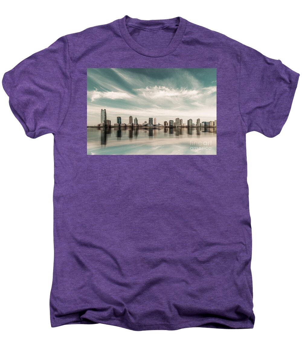 Nyc Men's Premium T-Shirt featuring the photograph a look to New Jersey by Hannes Cmarits
