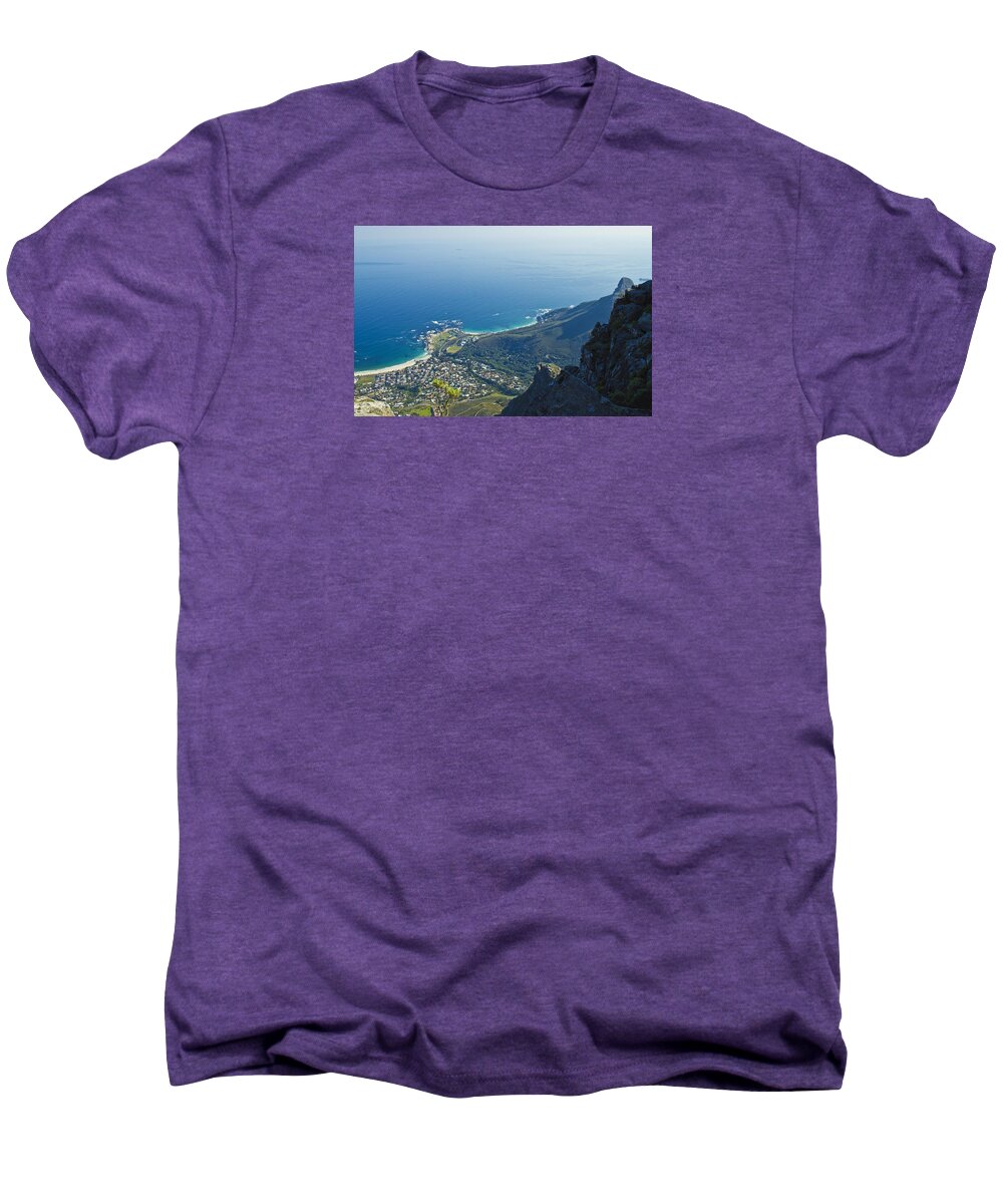 Table Mountain Men's Premium T-Shirt featuring the photograph A view from Table Mountain by John Stuart Webbstock