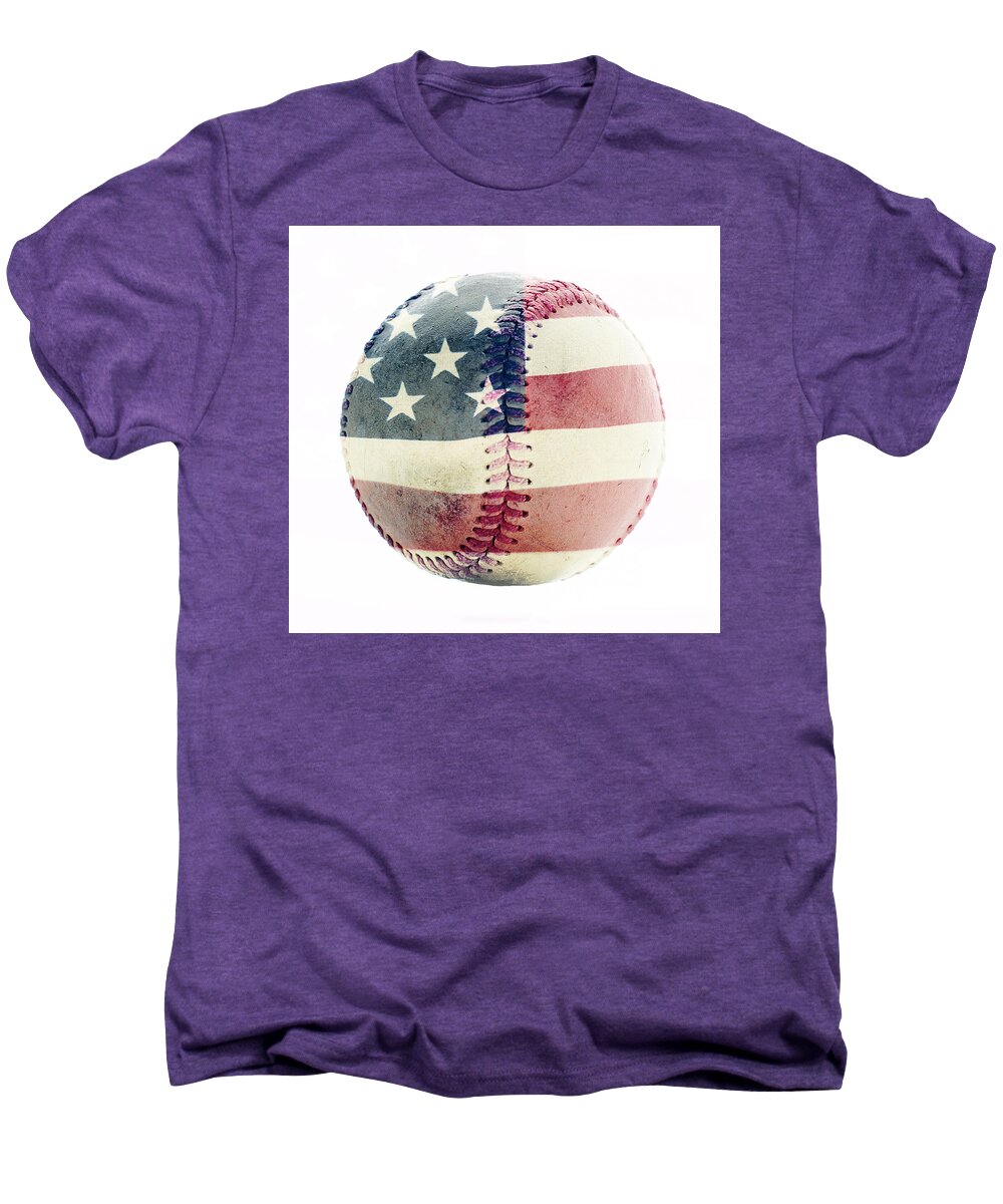 American Baseball Men's Premium T-Shirt featuring the photograph American Baseball by Terry DeLuco