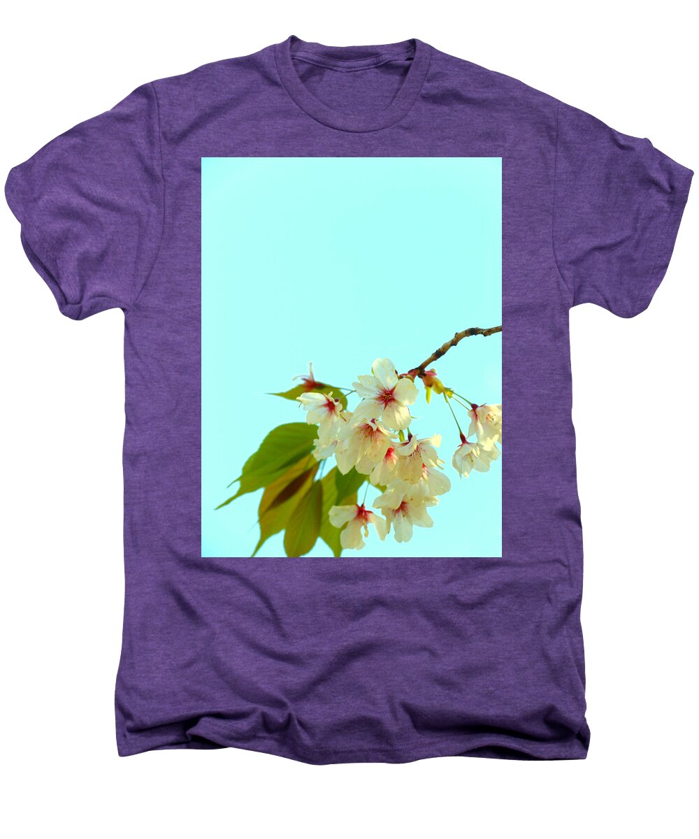 Cherry Blossom Men's Premium T-Shirt featuring the photograph Cherry Blossom Flowers by Yuka Kato