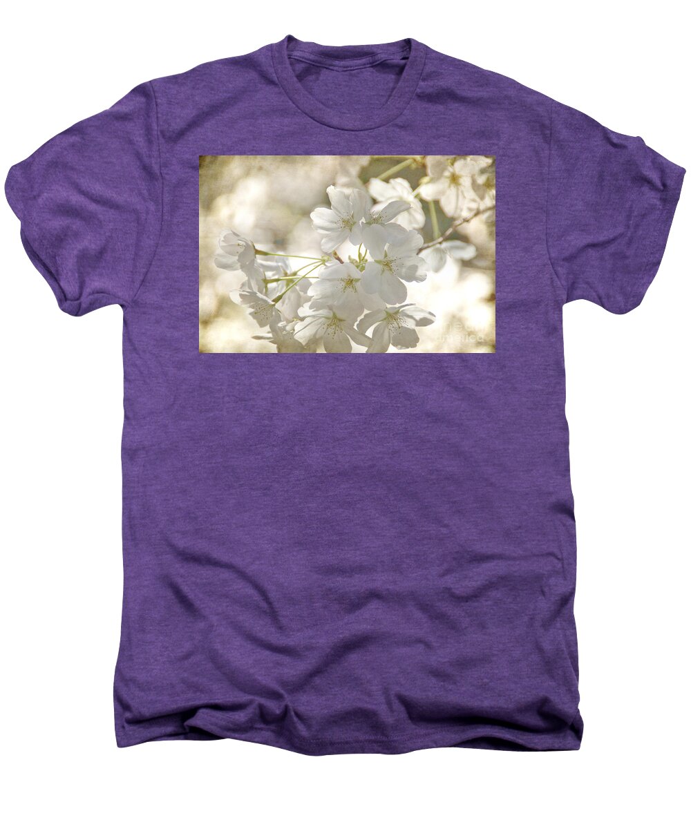 Flowers Men's Premium T-Shirt featuring the photograph Cherry blossoms by Peggy Hughes