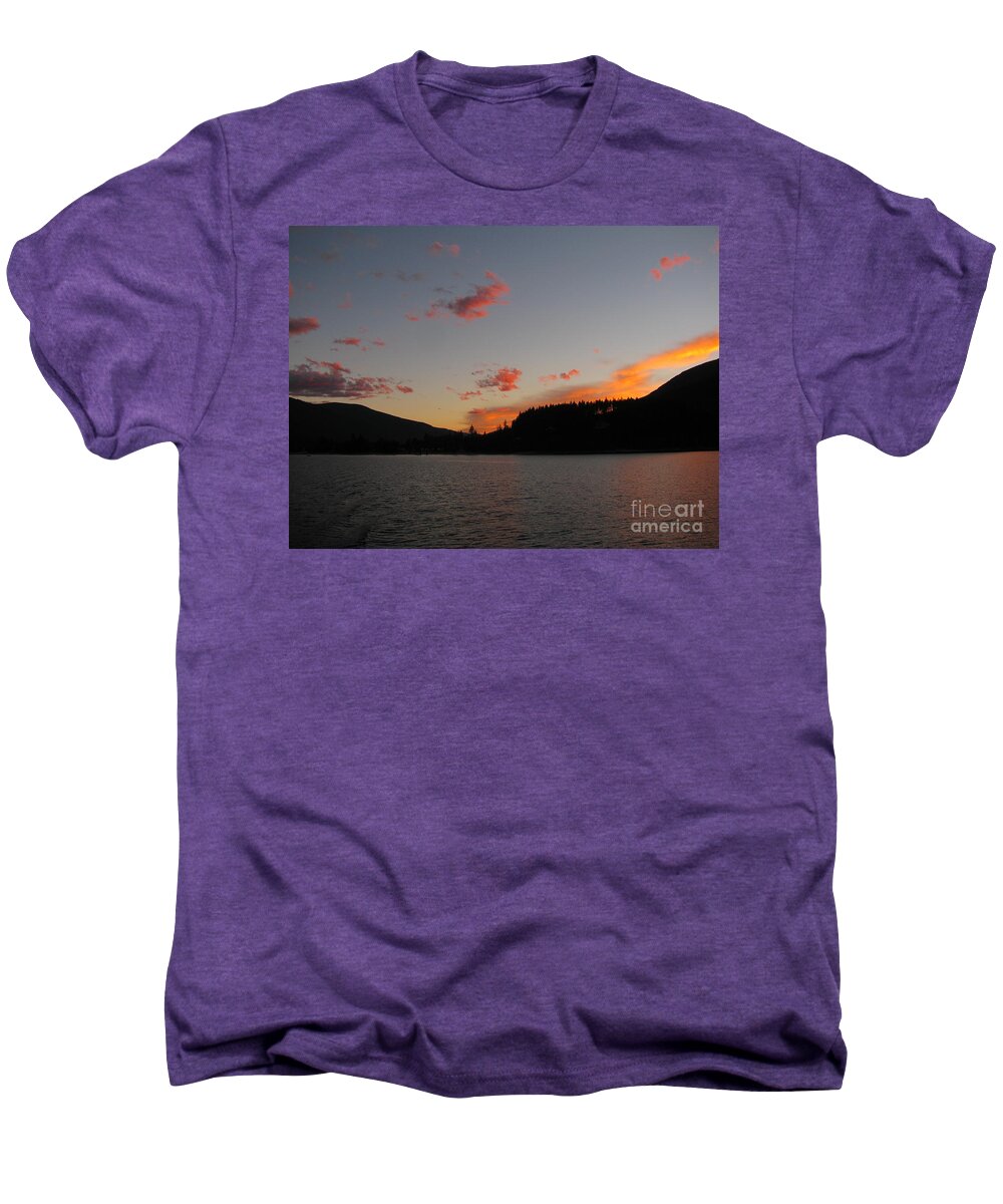 Sunset Men's Premium T-Shirt featuring the photograph Days End in August by Leone Lund