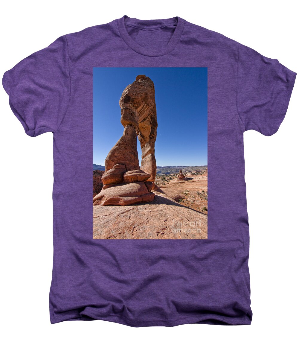 Delicate Arch Men's Premium T-Shirt featuring the photograph Delicate Arch by Jason Abando