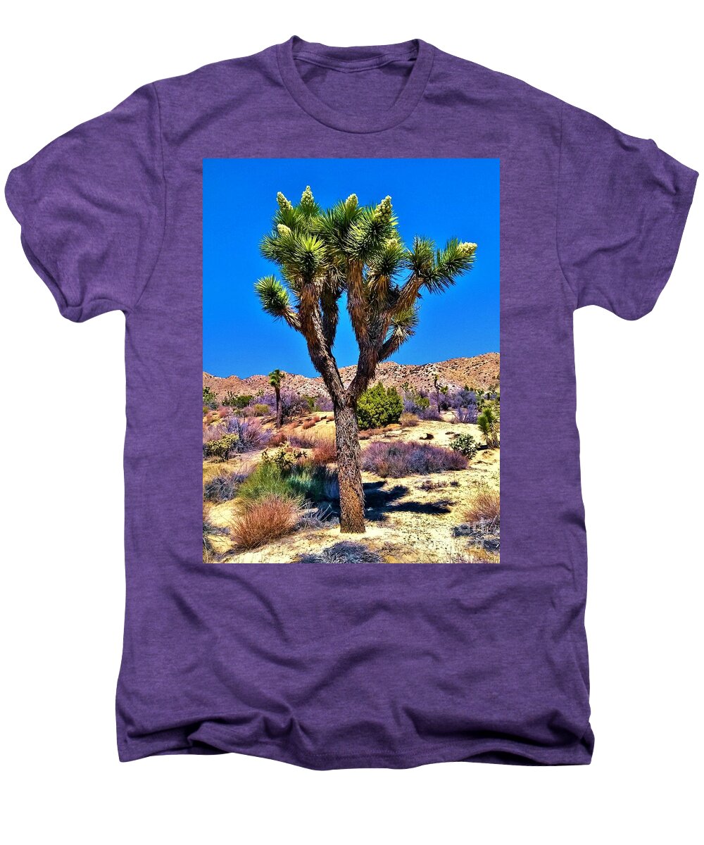 Desert Sun Men's Premium T-Shirt featuring the photograph Desert Spring by Angela J Wright