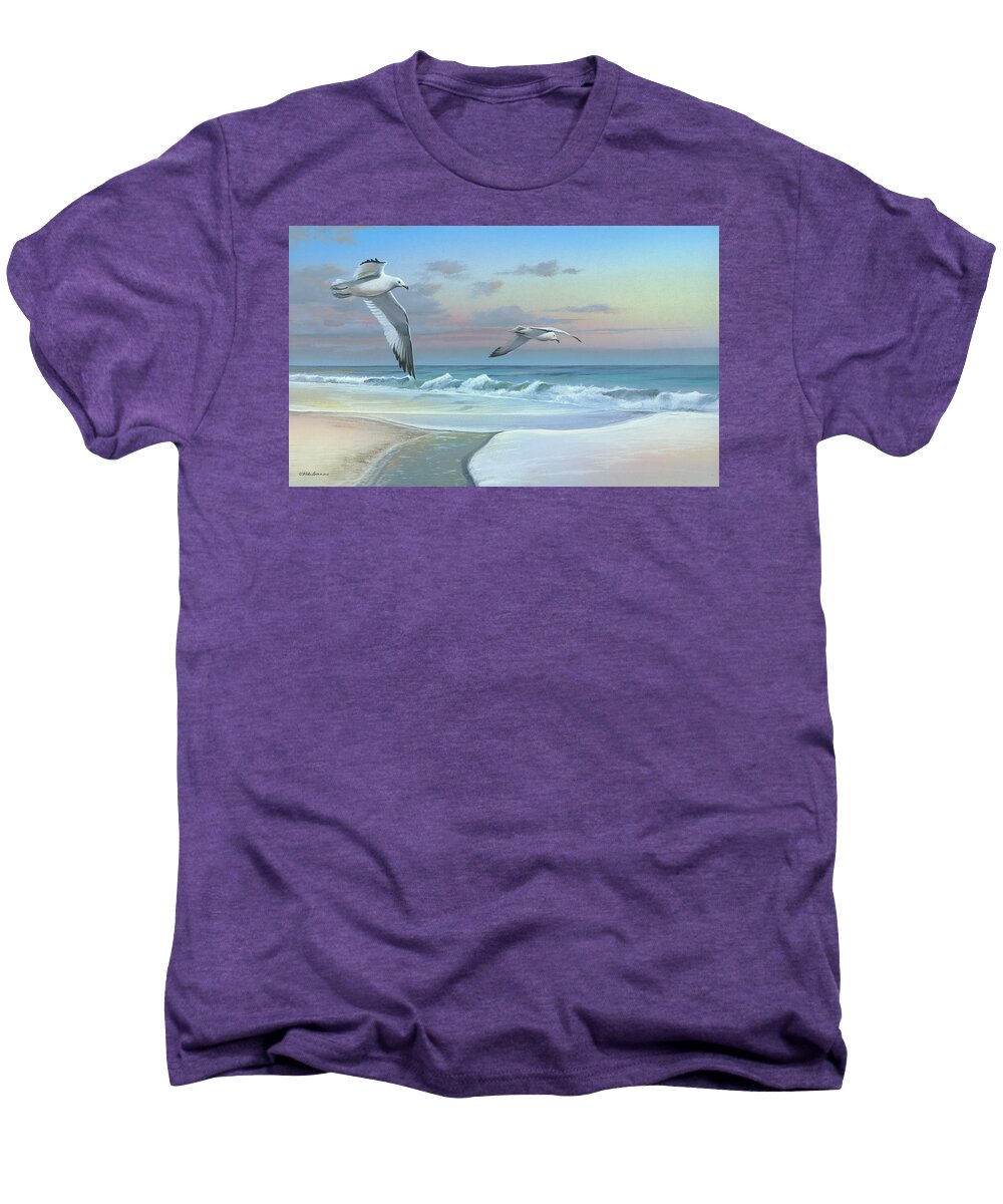 Dissolving Time Men's Premium T-Shirt featuring the painting Dissolving Time by Mike Brown