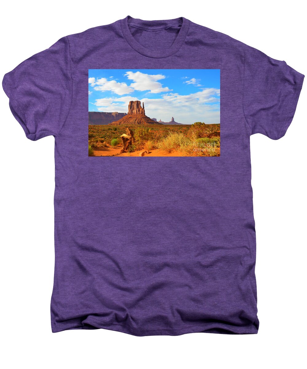 Monument Valley Men's Premium T-Shirt featuring the photograph Historic Monument Valley by Debra Thompson