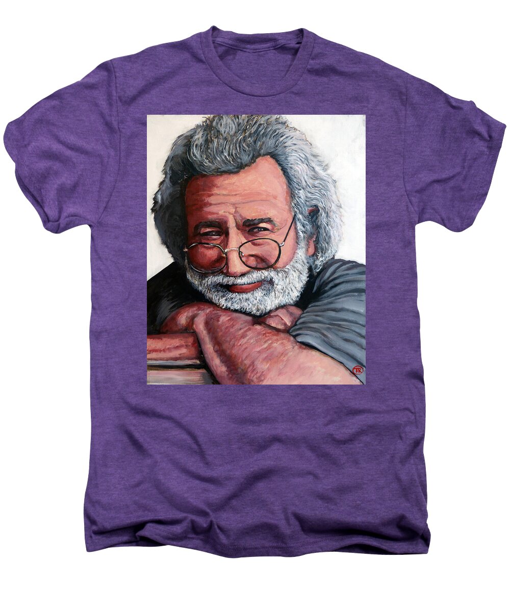 Jerry Men's Premium T-Shirt featuring the painting Jerry Garcia by Tom Roderick