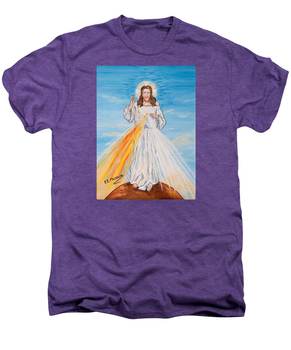 Loredana Messina Men's Premium T-Shirt featuring the painting L'amore by Loredana Messina