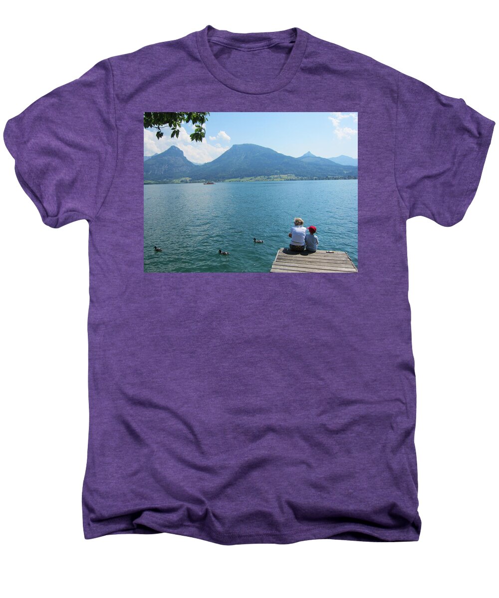 Mum Men's Premium T-Shirt featuring the photograph Mama and I by Pema Hou