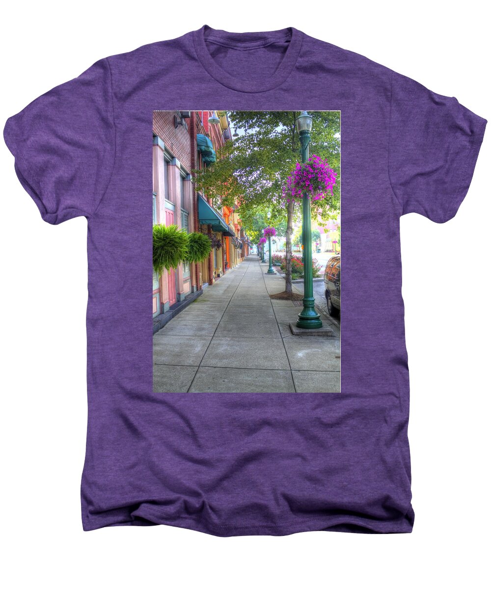 Marietta Men's Premium T-Shirt featuring the photograph Marietta Sidewalk by Jonny D