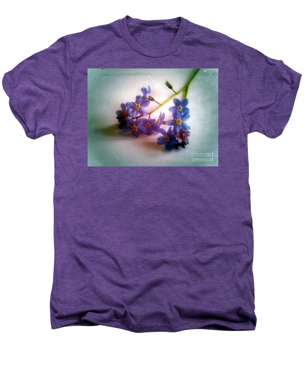 Flower Men's Premium T-Shirt featuring the photograph Myosotis Forget me not by Vix Edwards