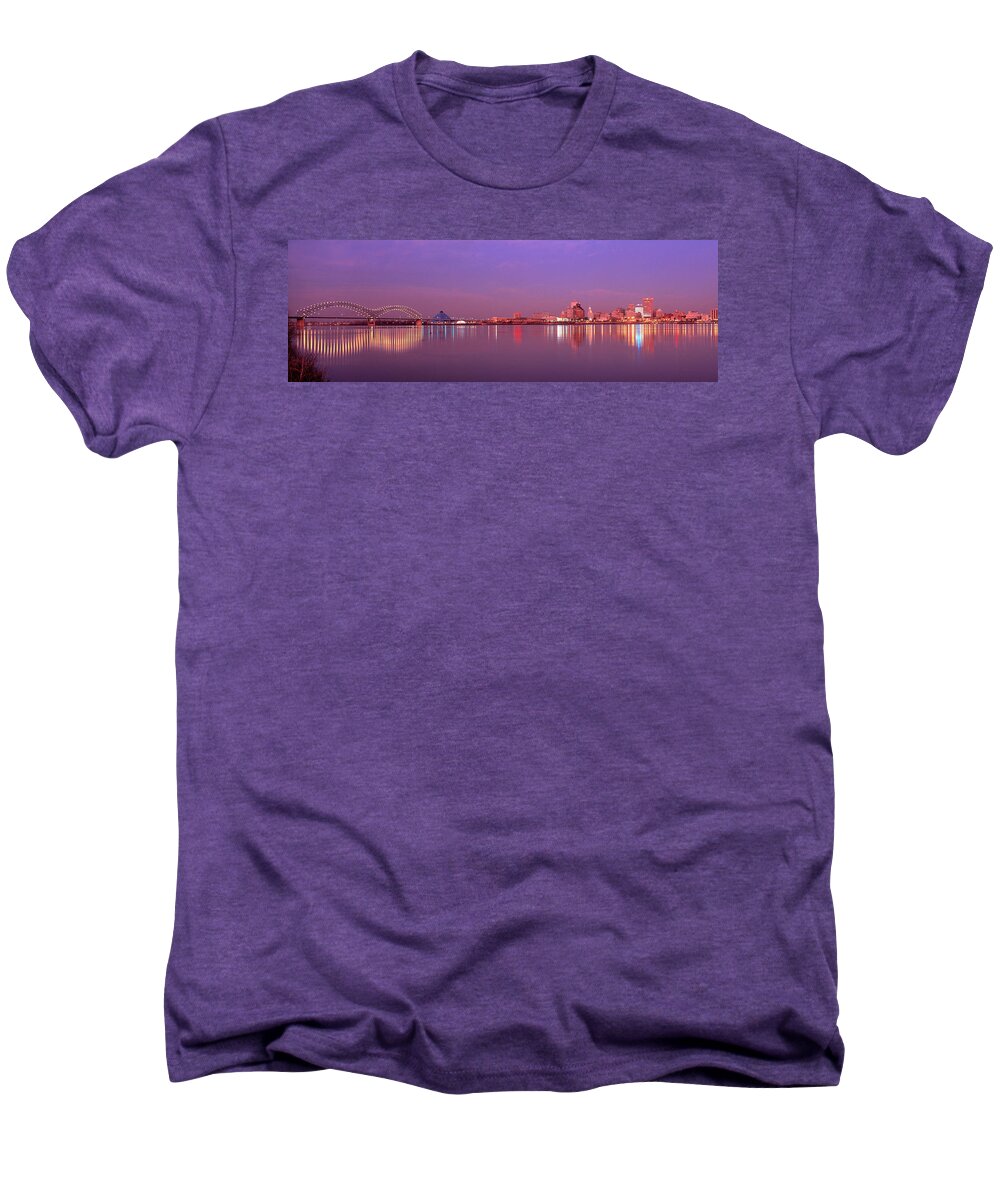 Photography Men's Premium T-Shirt featuring the photograph Night Memphis Tn by Panoramic Images