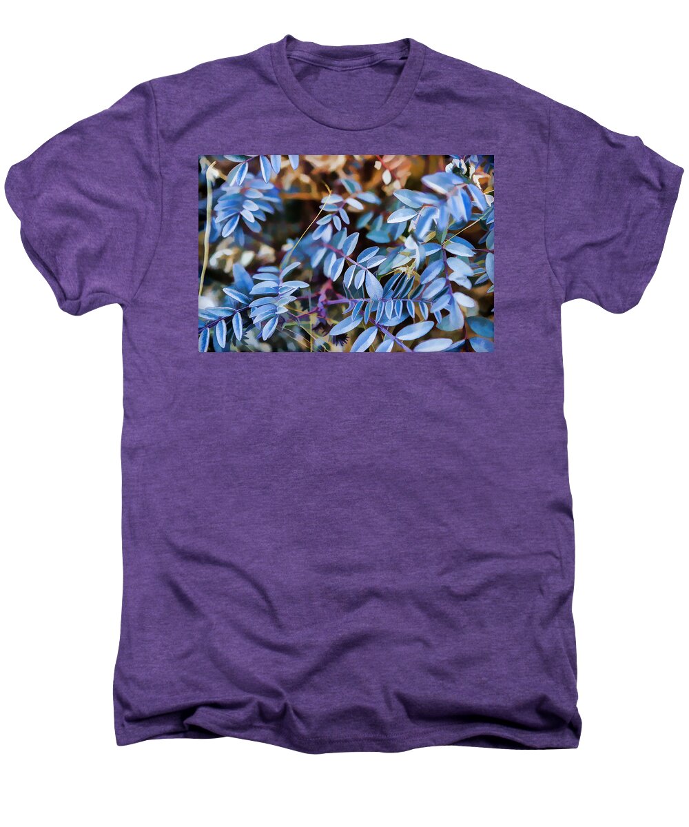 Blue Leaves Men's Premium T-Shirt featuring the photograph Now thats blue by Scott Campbell