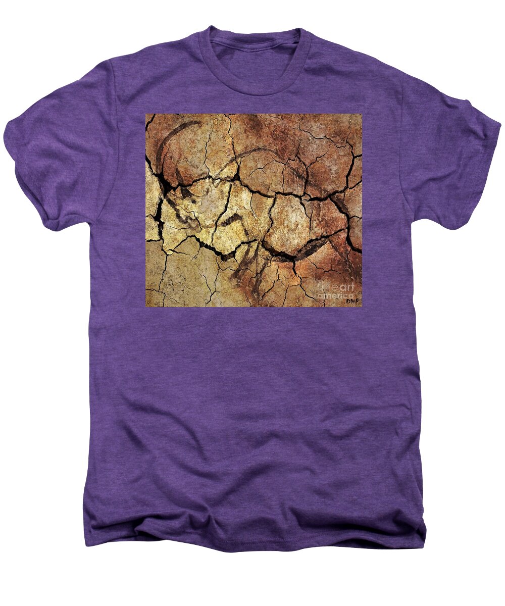 Cave Men's Premium T-Shirt featuring the digital art Rhinoceros from Chauve Cave by Dragica Micki Fortuna